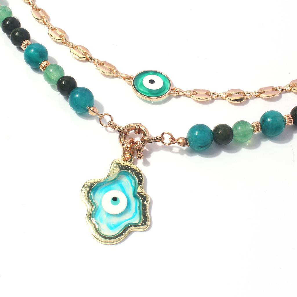 Simple Special-shaped Devil's Eye Pendant Women's Necklace Collarbone Chain