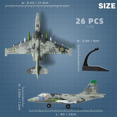 Toys Su-25 Fighter Abs Plastic Model 1/72 Scale Assembled Airplane For Aviation Enthusiasts Gifts DIY Plane Collection Toy