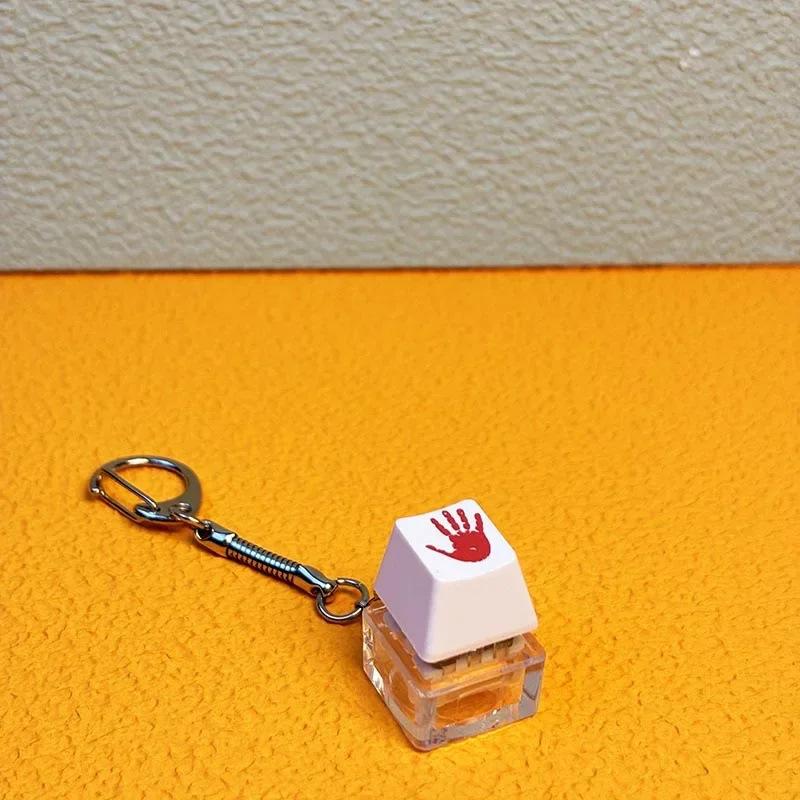 Lustiger Mechanischer Tastatur Schlüsselanhänger Kreativer Tastatur Fidget Stressabbau Schlüsselanhänger Dekompression Spielzeug Schlüsselhalter Geschenke