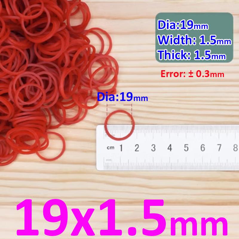 

Диаметр 19 мм-60 мм Красные высокоэластичные резиновые ленты Поставки растягивающиеся уплотнительные кольца 100Pcs