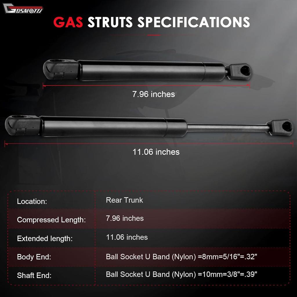 Rear Hatch Lift Supports Liftgate Struts Tailgate Shocks Trunk Gas Springs Replacement Parts Compatible with 4119 PM2001 SG430021 SG430024 for Chevy
