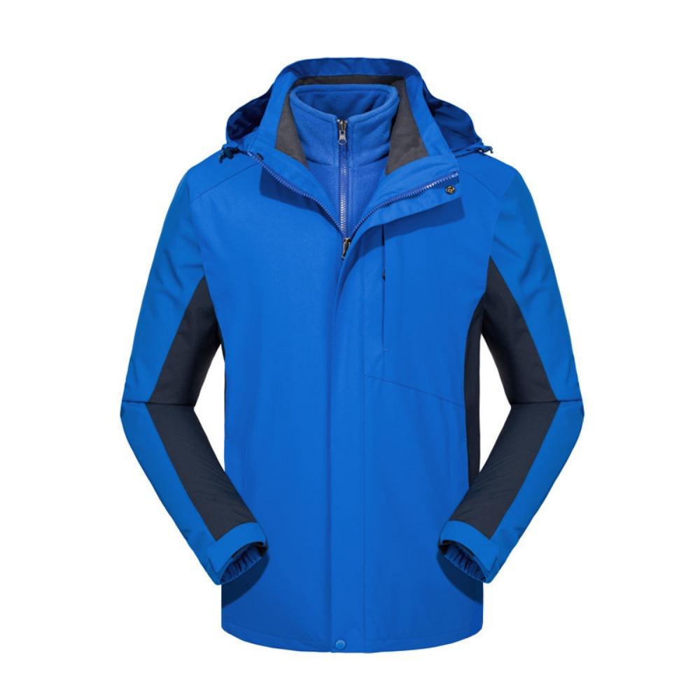 Jacket Women's Windproof Waterproof Removable Fleece Jacket Men's Warm