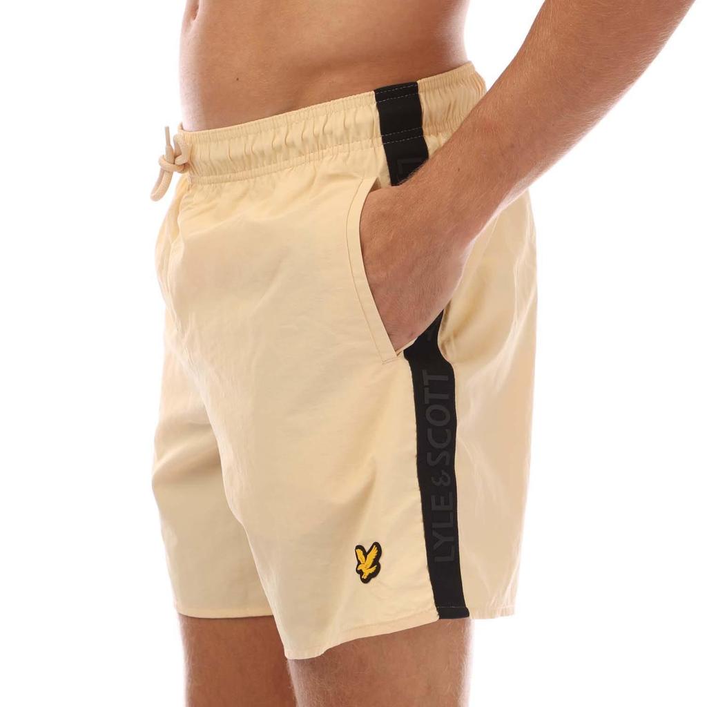 Lyle & Scott Pantalones cortos de baño deportivos de marca para hombre