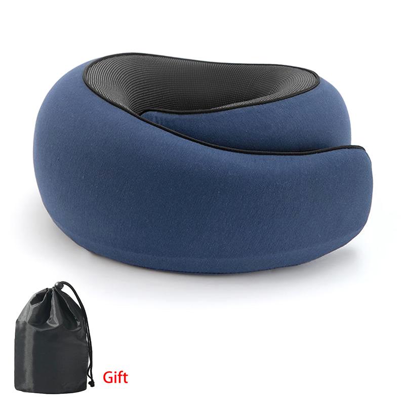 

Memory Foam Neck Pillow for Travel, Comfort on Airplane, Compact Ergonomic Design for Travel, Car Trip,Home Use Ideal