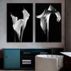 Calla Lily Pôsteres Flores em preto e branco Cópias de plantas Pintura em tela Mural de parede Imagens de arte Sala de estar Quarto Moderno Decoração de pôster para casa