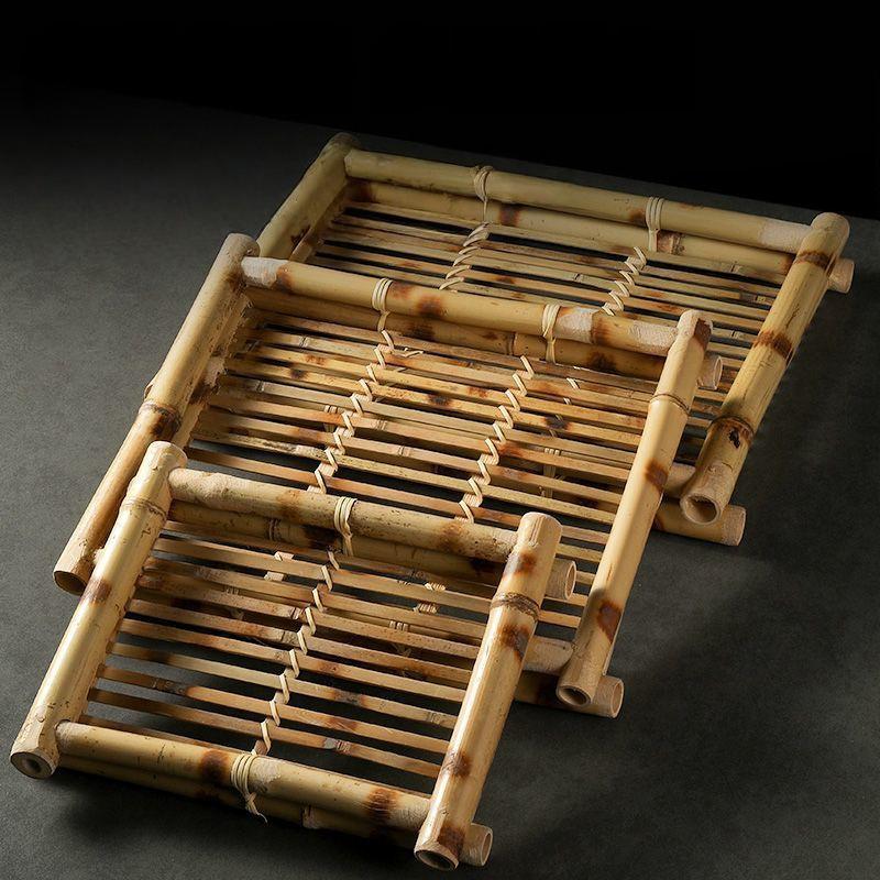 Thai Restaurant Supplies Bamboo Woven Trays Japanese Cuisine Sets Service Plates Creative Snacks Fried Food Dessert Plates