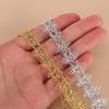 5 meters/16.4ft each pack lace sewing golden trims ribbons curtain curve accessory handmade DIY craft bra dress gowns decoration