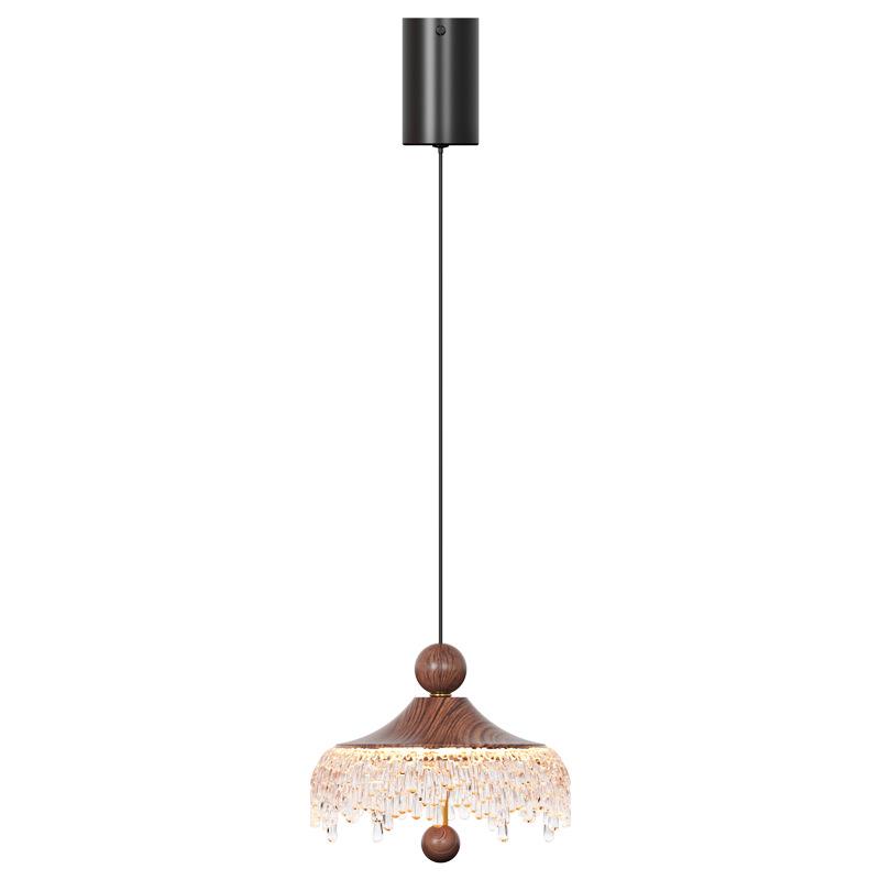 Mid-Century Style Walnut Pendant Light for Living Room, Dining Room, Hallway, Entrance, and Corridor Decor.