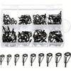 80pcs Ceramic Fishing Rod Guides High Carbon Steel Frame DIY Guide Tip Top Ring Repair Kit for Rod Building and Restoration260319