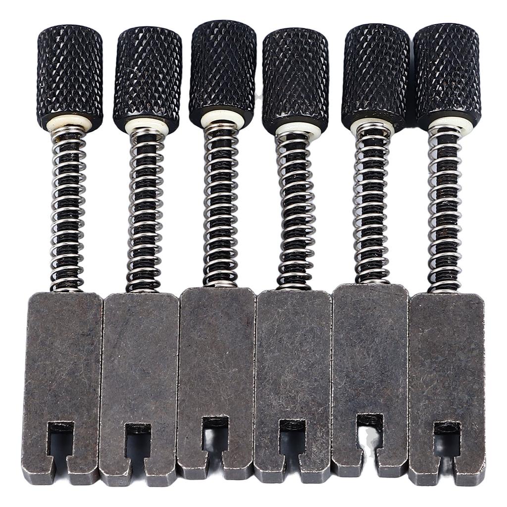 6 sztuk Bezgłowy mostek do gitary elektrycznej Siodełka Precyzyjna regulacja menzury Metalowy bezgłowy mostek do gitary