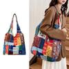 Aesthetic Canvas Toted Bag with Inner Pocket for Women Girls Reusable Grocery Cloth Bag with Pattern for Shopping, Gym