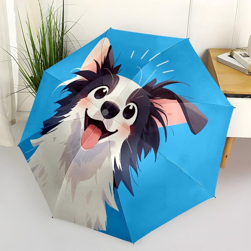 1pc Puppy Pet Automatic Open/Close Umbrella with One Touch Button,, Windproof Design   Lightweight Portable Umbrella for Women & Men6087
