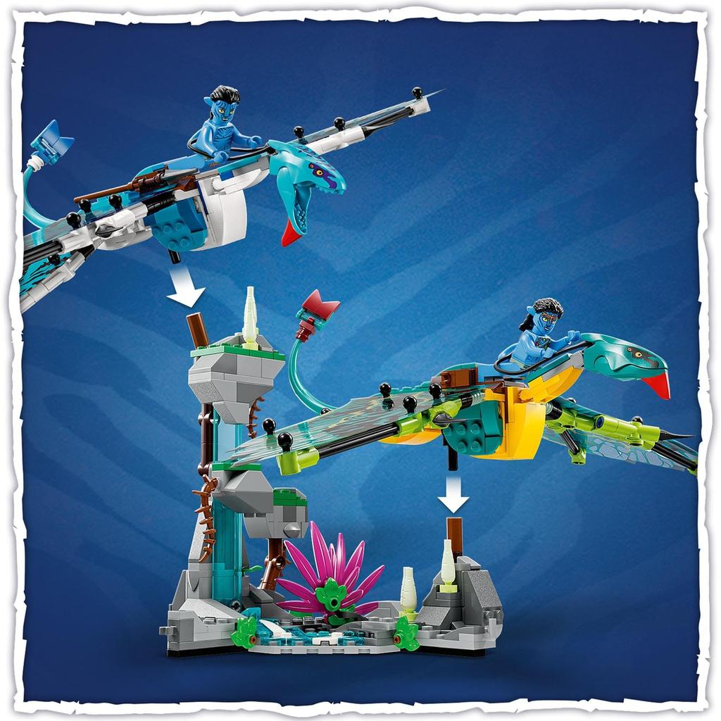 LEGO Avatar: Jake and Neytiri's First Flight of the Banshee 75572, a Fantastic Movie Gift for Boys and Girls Ages 9 and Up.