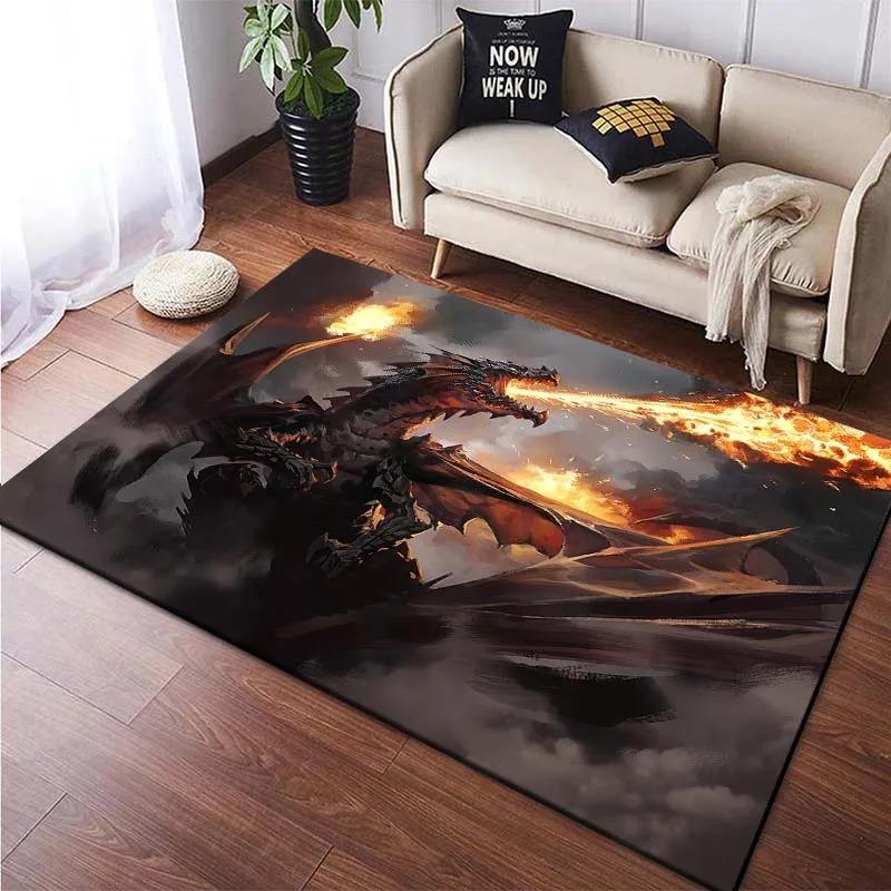 Fire-breathing Dragon Floor Mats Door Decoration Home Living Room Floor Mats