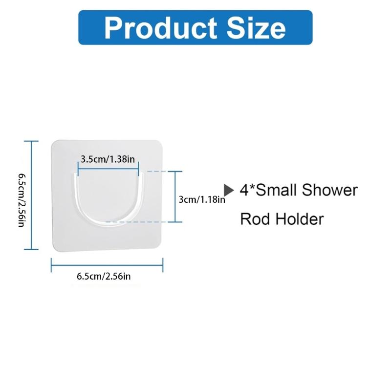 15 Pieces Shower Curtain Rod Hook Set Includes Large Small Size Strong Holds Without Damaging Wall Easy Mounted