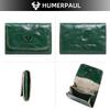 HUMERPAUL Ladies wallet first layer cowhide solid color convenient retro style short coin purse credit card storage leather solid color card case