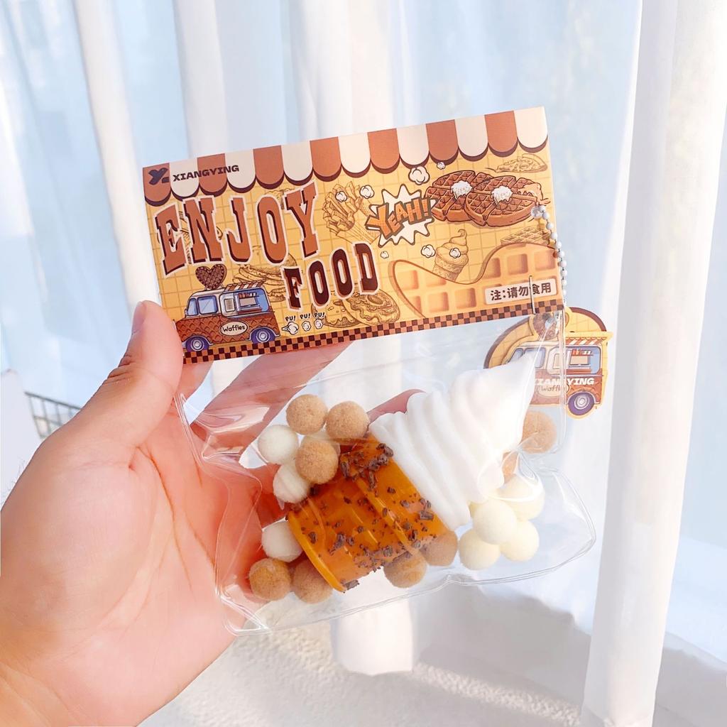 Cute Cartoon Food Squeeze Toy Silicone Pinch Slow Rebound Decompression Toy for Adult Kids Gift Stress Reliever Toys