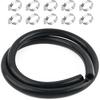 5Ft ID 5/8 Heater Hose,Rubber Radiator Hose Resistant To High And Low Temperatures,Standard Straight Coolant Hoses With 10 Hoses Clamps Capable Of