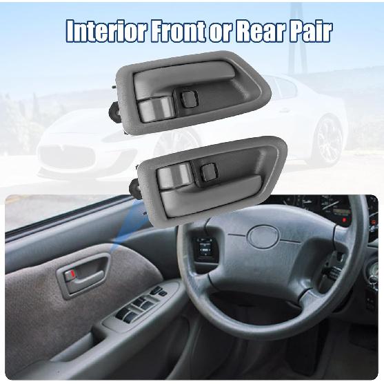 NPAUTO Ide Interior Door Handles Pair Front Rear Driver Passenger Side Replacement For 1997 1998 1999 2000 2001 Toyota Camry Gray