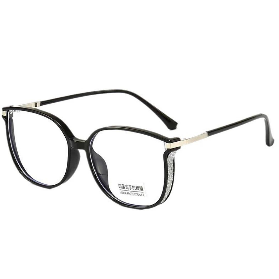 

New Irregular Trend Big Frame Anti-Blu-ray Glasses Women And Men Unisex Computer Glasses Ultra-light Glasses Frame чёрный