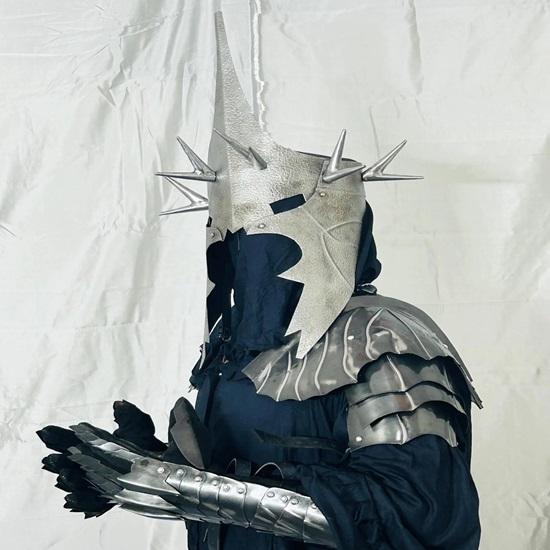 Nazgul Yüzük Hayaleti Film Siyah Takım Cadı Kral Ortaçağ Lordu Cosplay Kostümü