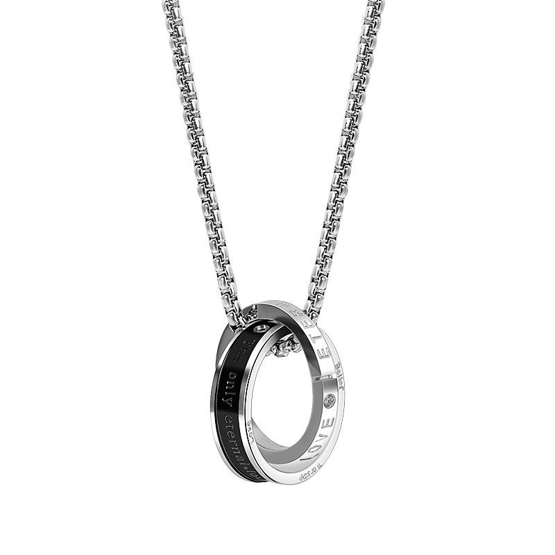 Men Hip Hop Personal Pendant Titanium Steel Versatile Sweater Chain Jewelry Accessory