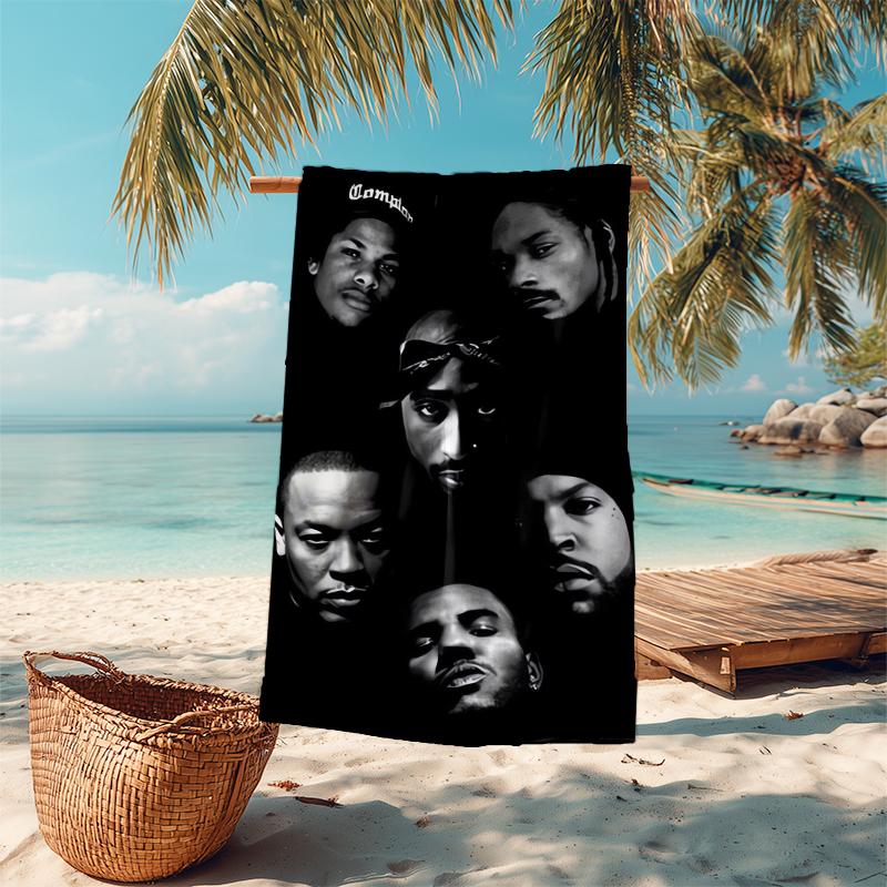 1Pc Eminem'S Urban Style Beach Towel Microfiber Beach Towel Thin Absorbent For Beach Swimming Yoga Bath Sports 091795