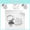Inspirational Stainless Steel Keychain With Tree Of Life Pendant For Meaningful Gifts