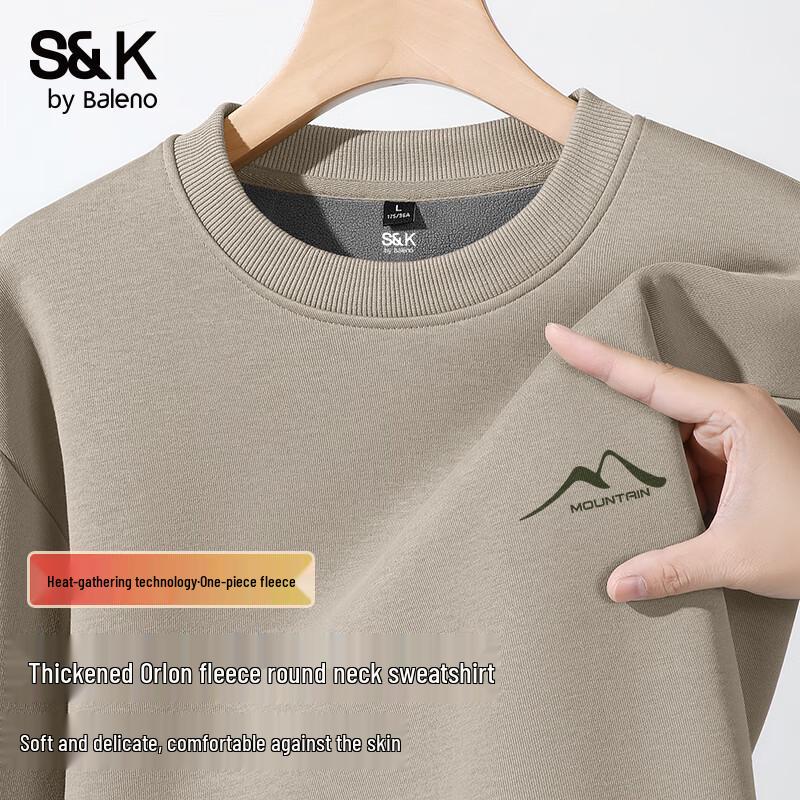 Baleno Men's S&K Mountain Print Fleece Pullover Sweatshirt