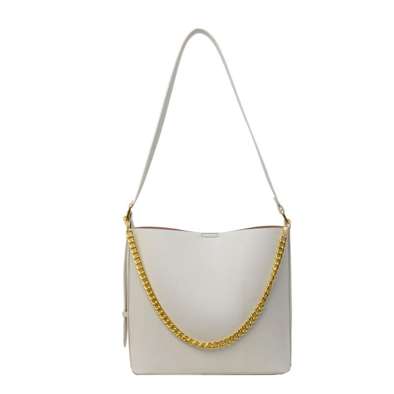 Textured Large-capacity Chain Tote Bag Women's New Fashion Student Commuter Bag Shoulder Messenger Bag