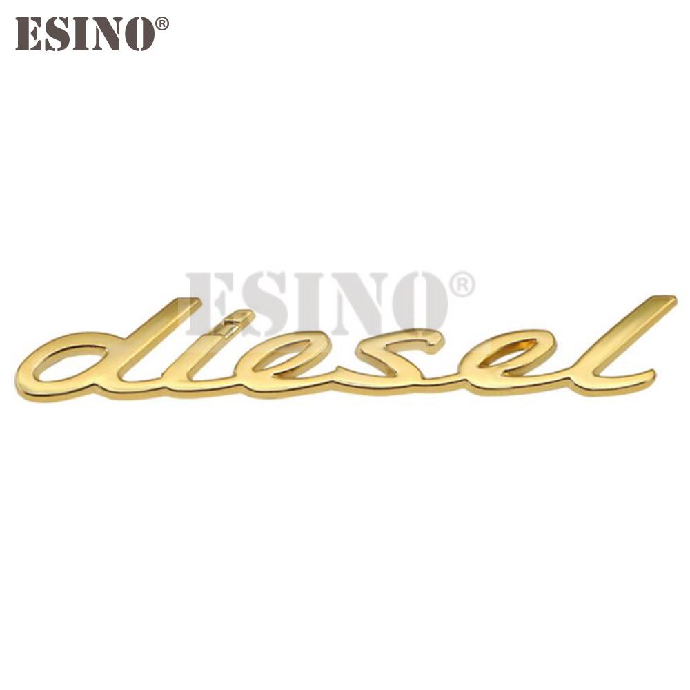 Car Styling 3D Diesel Metal Chrome Zinc Alloy Emblem Logo Car Badge Body Trunk Fender Adhensive Emblem Auto Accessory