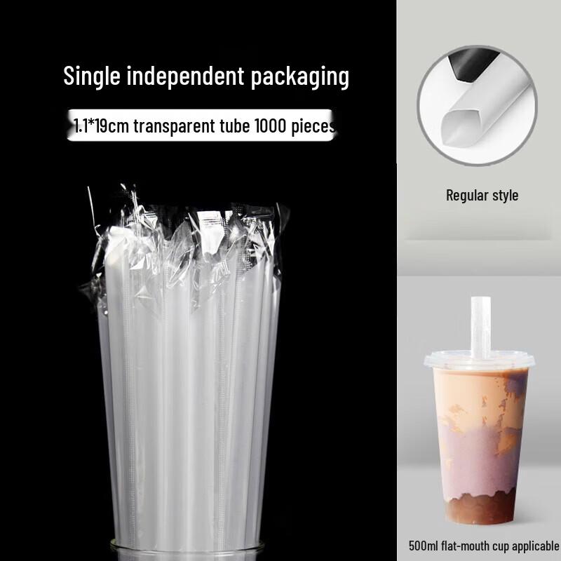 Homeglen Individually Wrapped Disposable Thick Straws