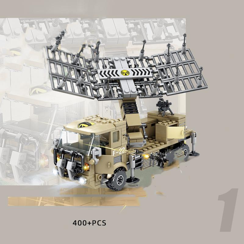 KAZI CN Military vehicle radar Missile Launcher Truck Tank Armour army Model Building Blocks Sets Educational Toys For Childrens