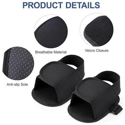 1Pair Black Wheelchair Shoe Holder Belt Black Fixed Strap For Elderly Feet Fall Protection Support Supplies Shoe Rest Wheelchair