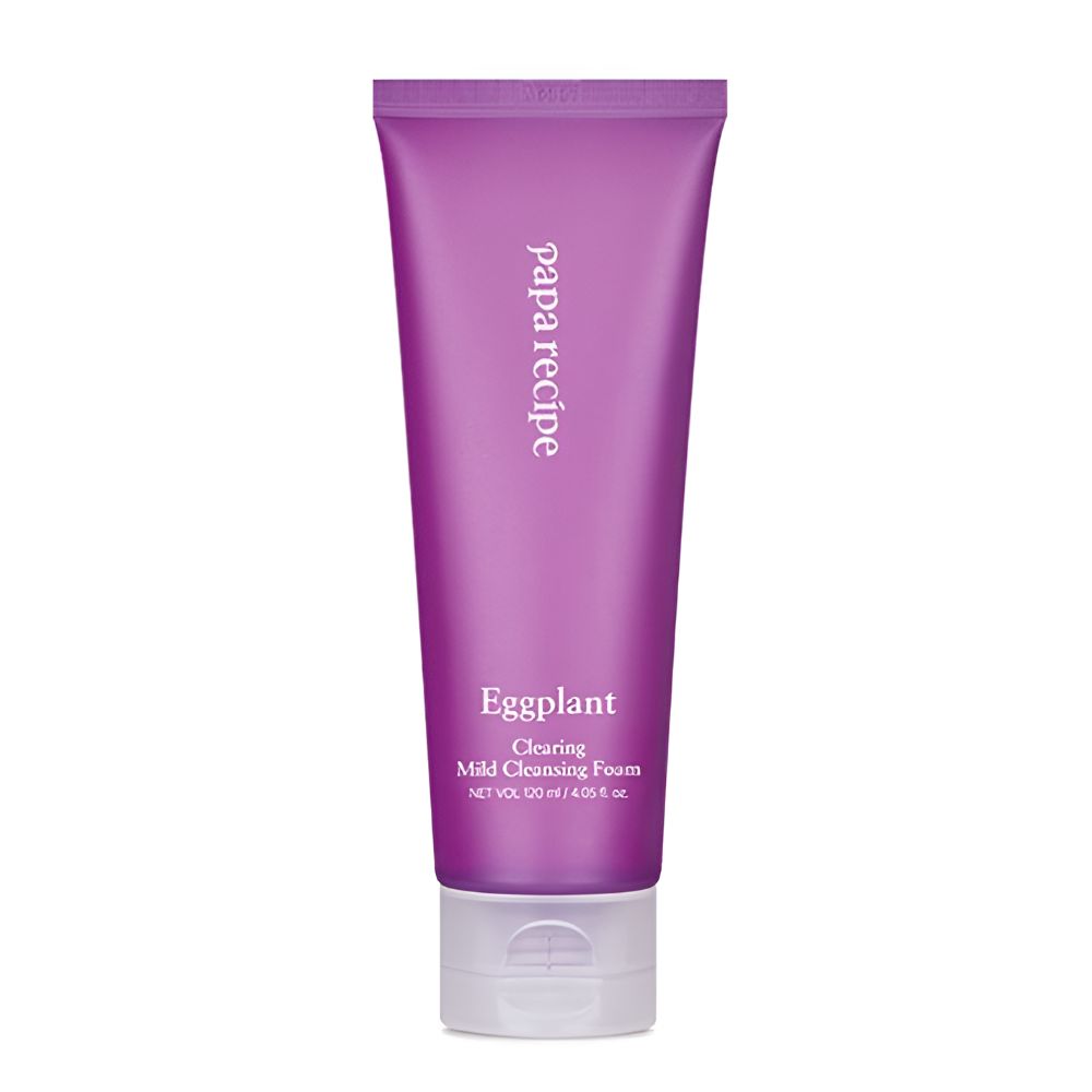 Papa Recipe Eggplant Clearing Mild Cleansing Foam 120ml Low pH Soothing Cleanser