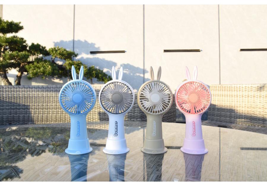 

Cartoon Animal Ear Fan with Colorful Lights & Dual Speed for Outdoor Use - Free Shipping 8.5*6.8*19 CM