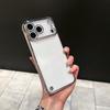 Plating Clear Frameless Phone Case for iPhone 17 Pro Max Ultra-Thin Hard PC Shell for iPhone Air 17Pro Bumper