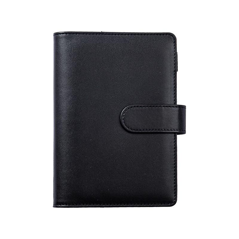 A6 Zipper Pouch Notebook: PU Leather Macaron Loose-Leaf Journal