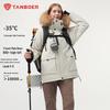 Tanboer Unisex Faux Fur Hooded Duck Down Parka