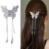 Exquisite Shiny Rhinestone Tassel Hair Claw Clip Butterfly Hair Claw Clip  Women Hair Accessories