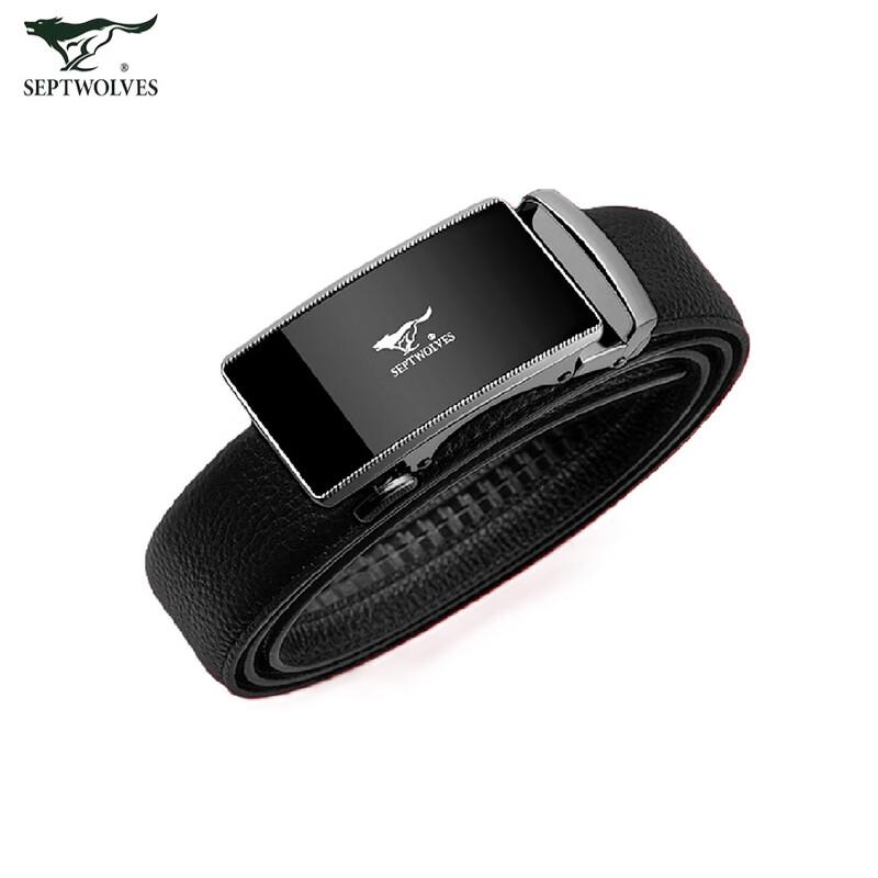 SEPTWOLVES Men s Automatic Buckle Leather Belt 120cm