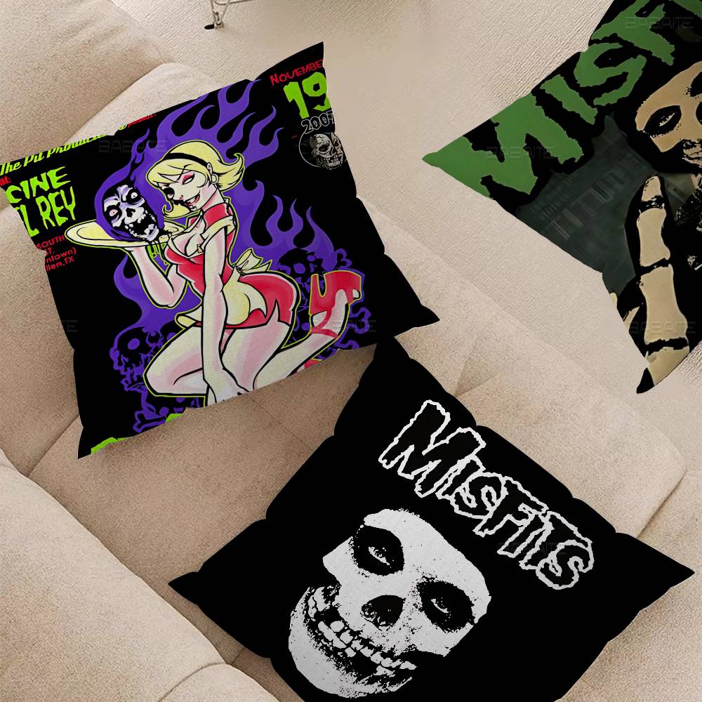 Classic M-Misfits Punk Band Cushion Cover Decorative Pillow Sofa Home Decor Case Pillow Cases