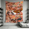 Naruto S Orange Adventure Wall Tapestry Aesthetic Wall Hanging Printed Fabric Blanket Decorative Tapestries For Bedroom Living Room Home Decor