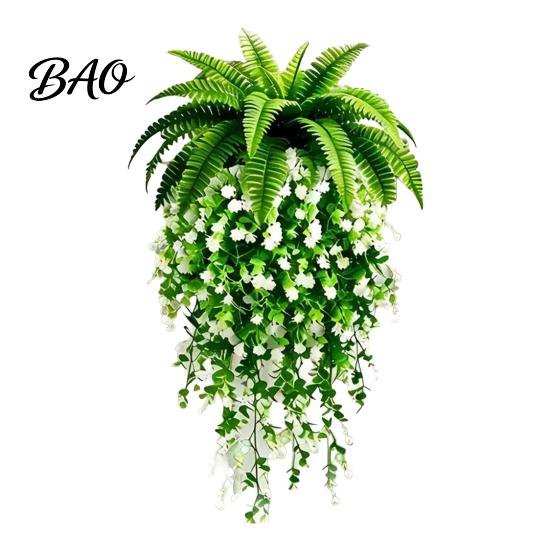 Fiori Artificiali da Esterno Piante Finte da Appendere, Rampicanti Resistenti ai Raggi UV, Edera Fiori di Seta Realistici Decorazione Finta Interno Camera da Letto Soggiorno Parete Boho