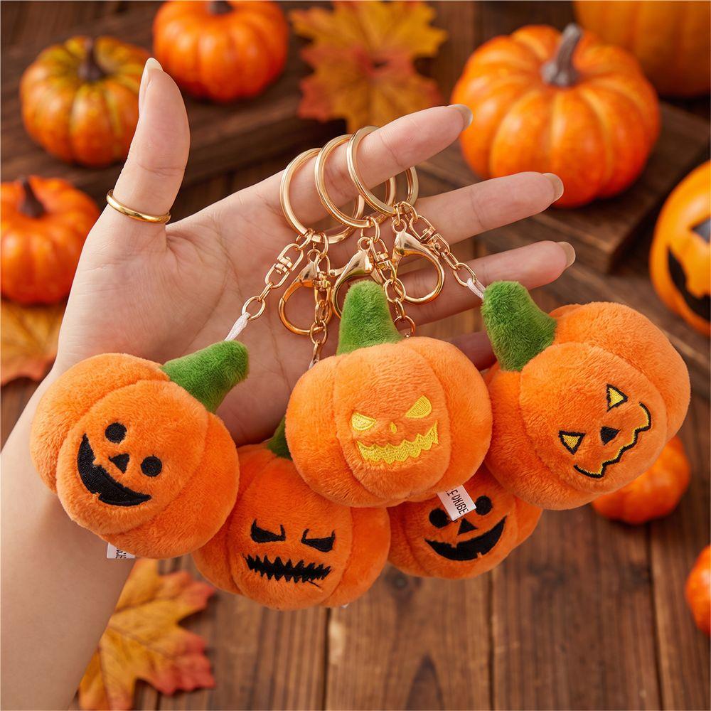 Host Pumpkin Plush Keychain Hanging Plush Doll Keychain Creative Backpack Charm Women