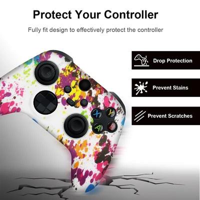 Pehme silikoonümbris Xbox Series X/S kontrollerile Kaitseriietus Mängupuldi tarvikud Pöidlakatted Jalgade katted Kest