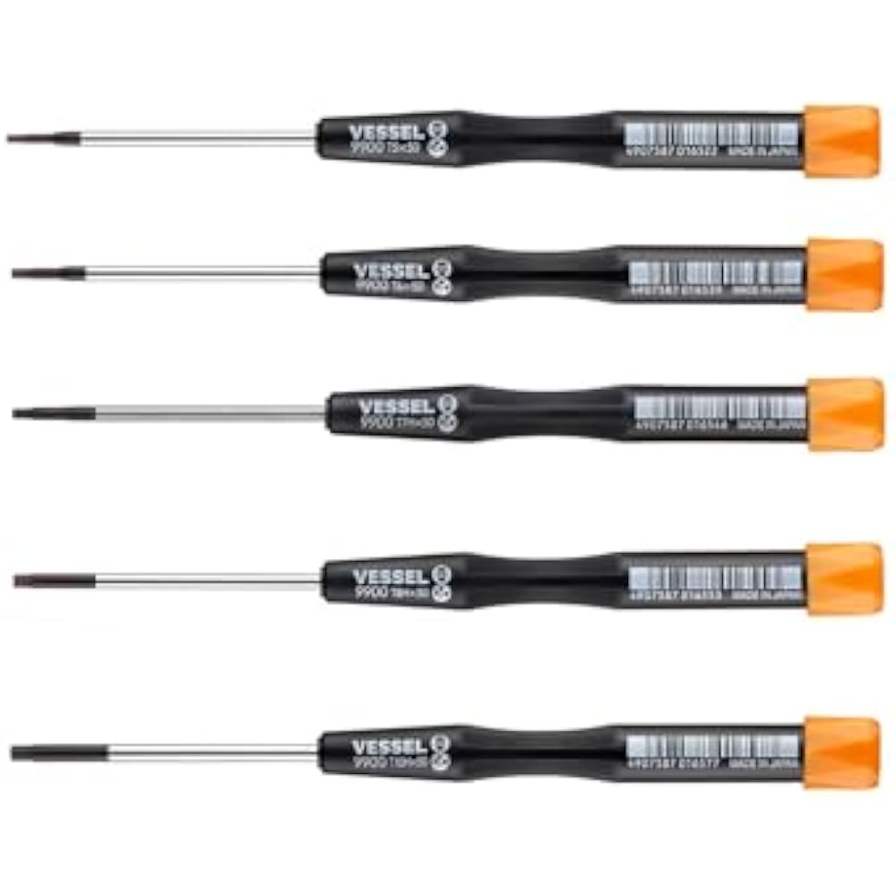 [Amazon.co.jp Exclusive] VESSEL (VESSEL) Micro Screwdriver Set of 5 Precision Screws Torx Screwdr...