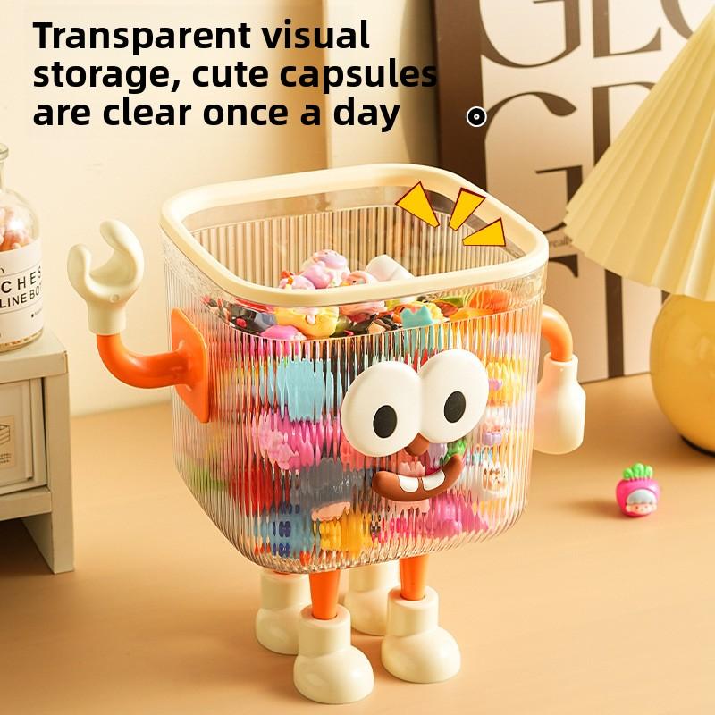 Cartoon Cute Cute Grain Desktop Household with Lid Toy Washcloth Torage Pail