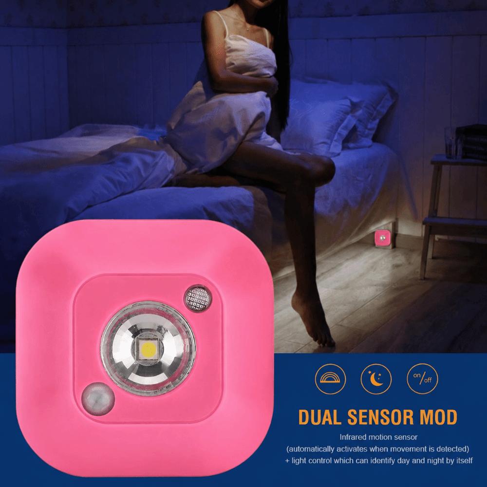 Battery Powered Motion Sensor Night Light Mini Size Infrared Night Light Cabinet Lamp  Outdoor