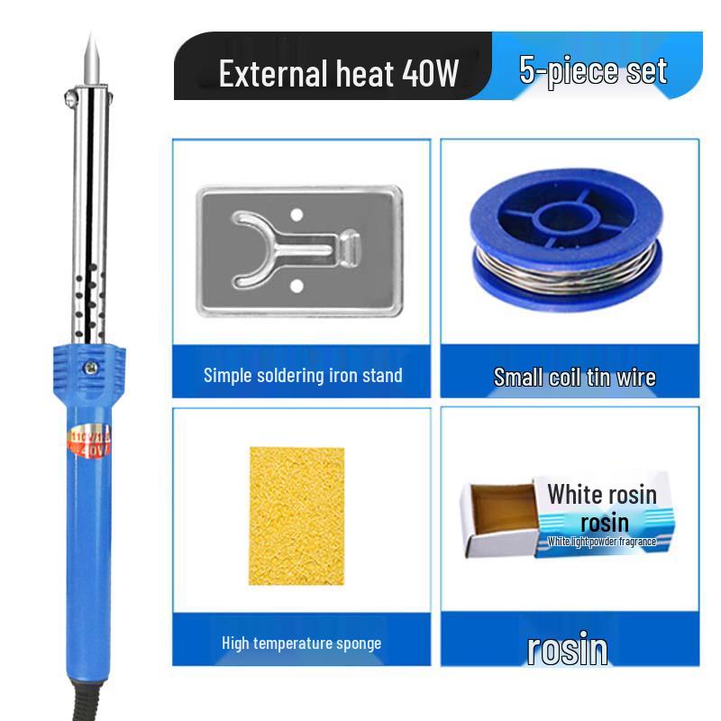 Set Fier de Lipit Electric 40W/60W cu Mâner de Cauciuc Izolat Termic și Unelte, 220V